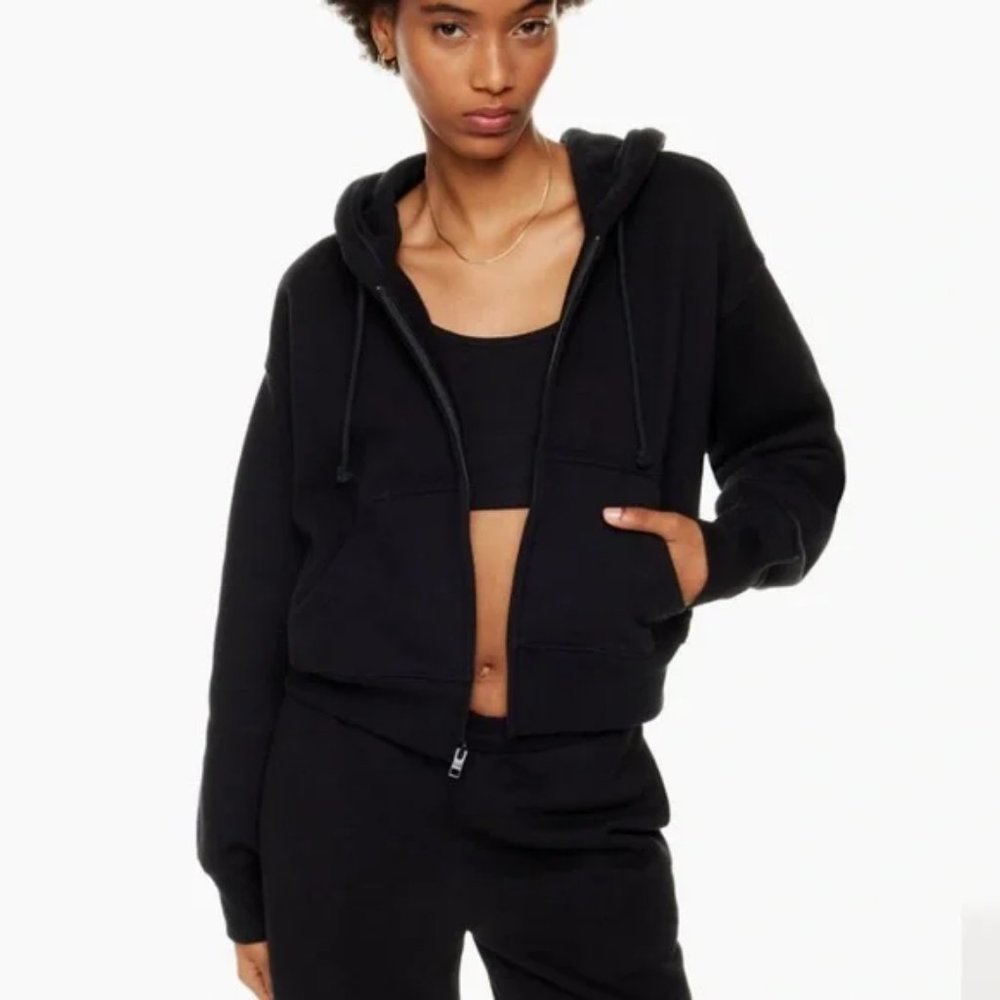 Aritzia TNA Cozy Fleece Boyfriend Boxy Zip Hoodie
